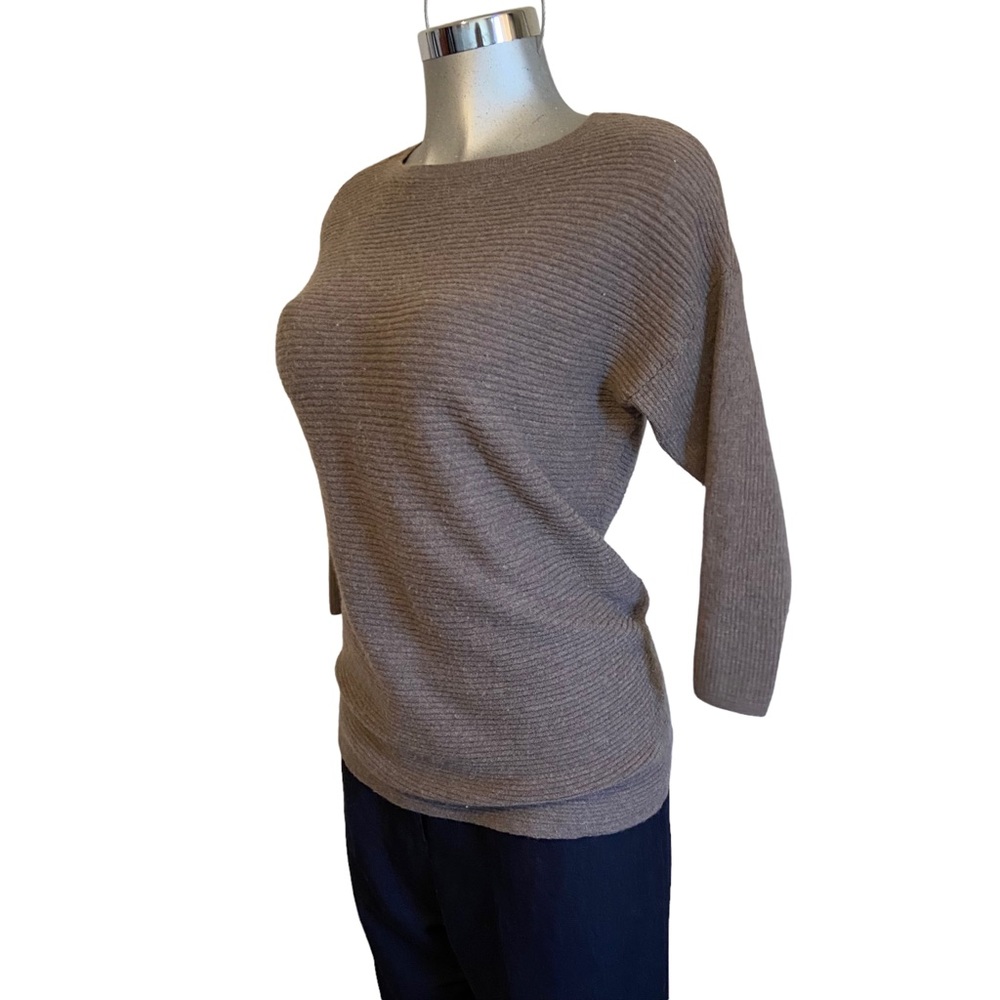 Extra Fine Merino Wool Sweater Top Soft Cozy Business Casual Warm Neutral Basics